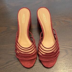 Burgundy Strappy Heels